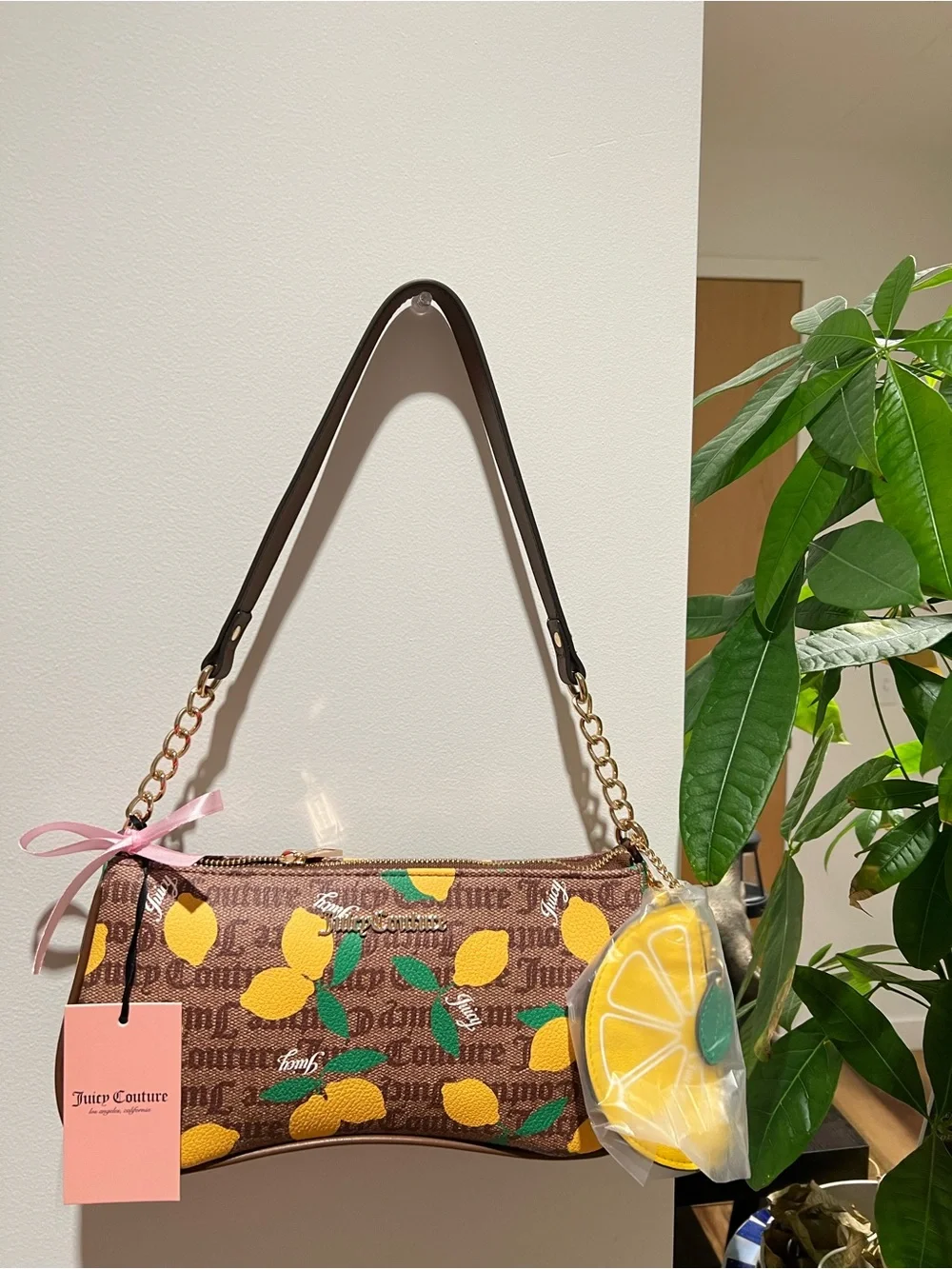 NWT Juicy Couture Lemon Print Shoulder Bag - Picture 1 of 9